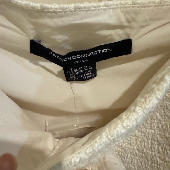 French Connection Tweed Square Neck Sleeveless Button Front Top size 14 - Picture 7 of 8